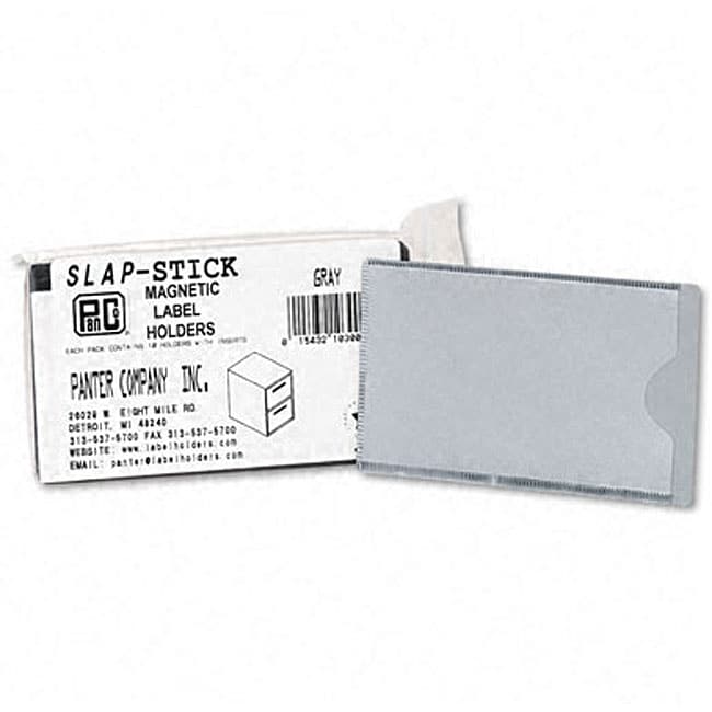 Gray Colored Magnetic Label Holders (pack Of 10)