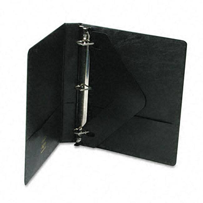 Black Heavy duty 1 inch D ring Binder With Label Holder