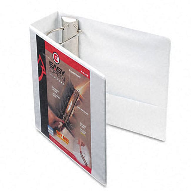 Recycled White Clearvue 4 inch Easyopen D ring Presentation Binder