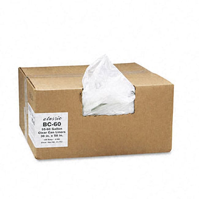 Classic 55 to 60 gallon Low Density Can Liners (Case of 100