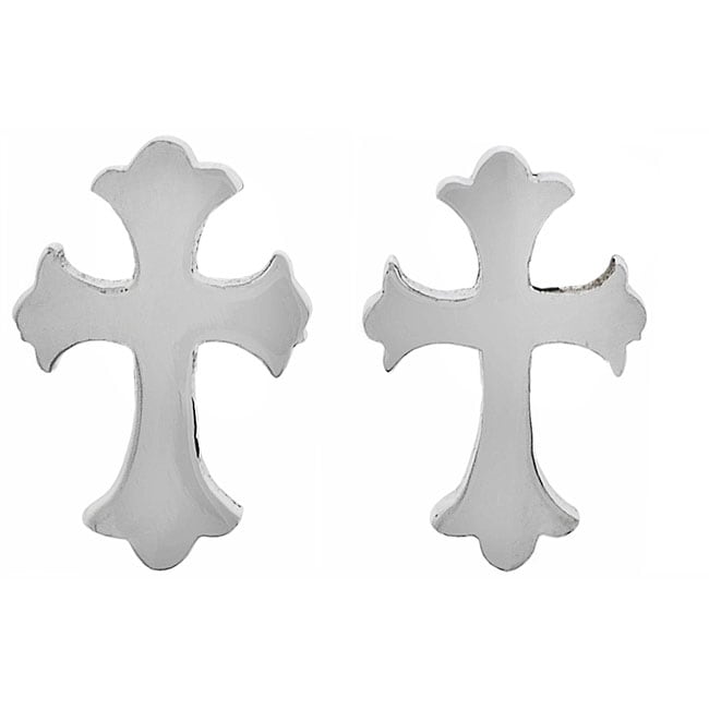 Surgical Steel Religious Cross Earrrings  