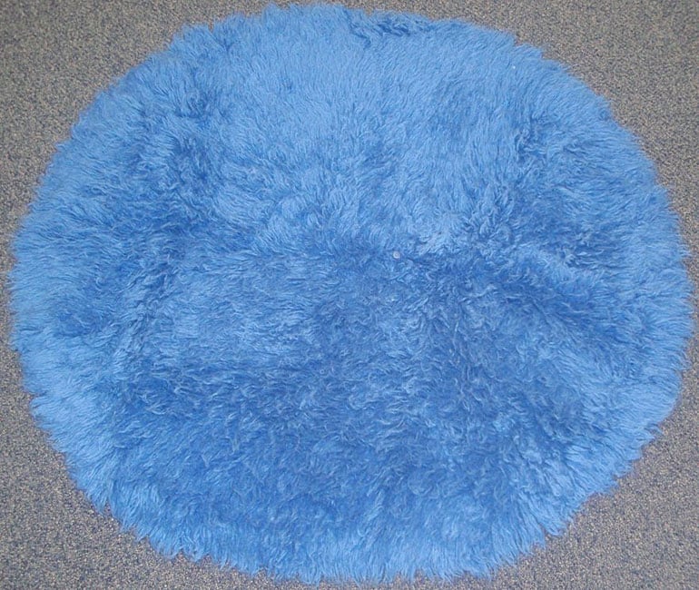 Premium Flokati Blue Rug (6 Round)  