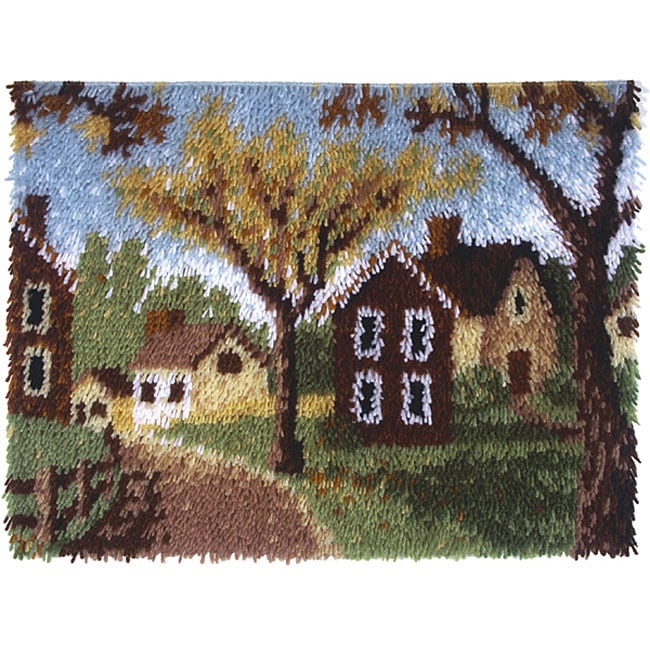 Wonderart Country Cottages Latch Hook Needlework Kit  