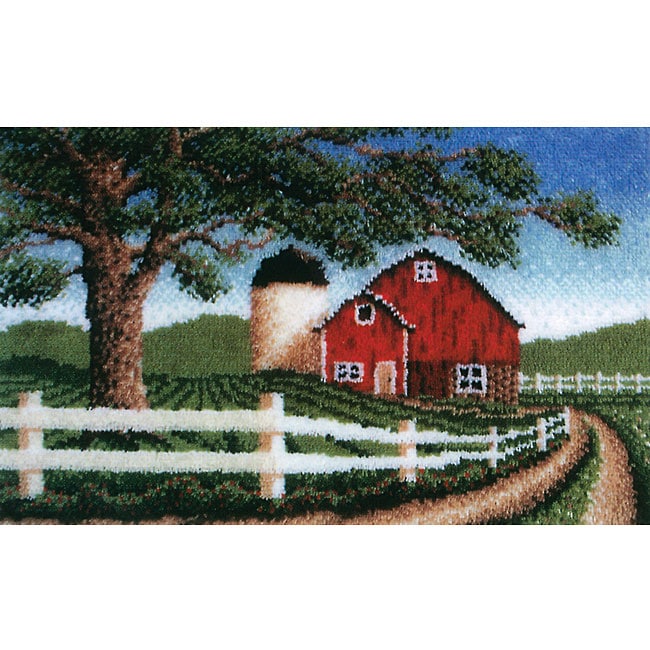 Wonderart Country Barn Latch Hook Needlework Kit  