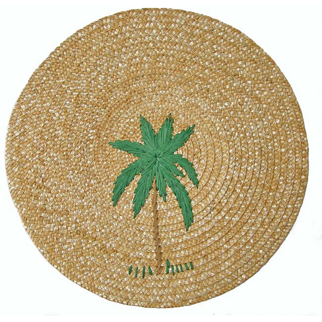 Spring Palm Straw Placemats (Set of 6)  