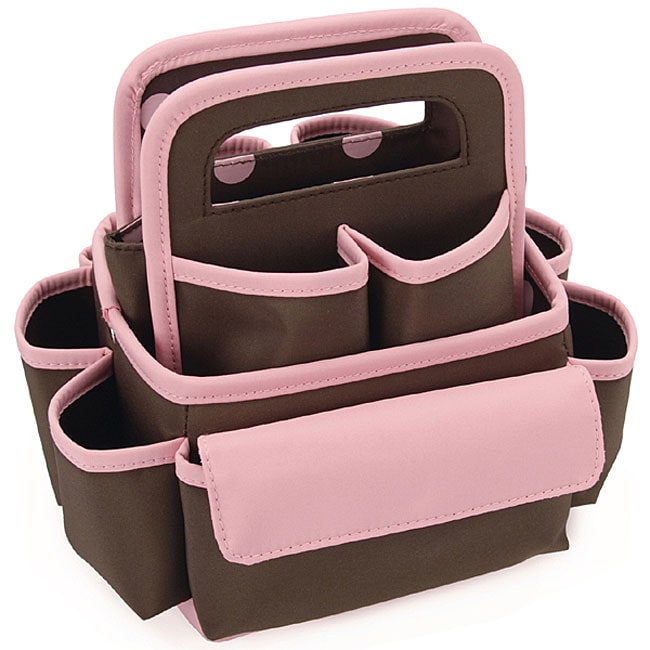 Mackinac Moon Small Chocolate/ Pink Deluxe Organizer  