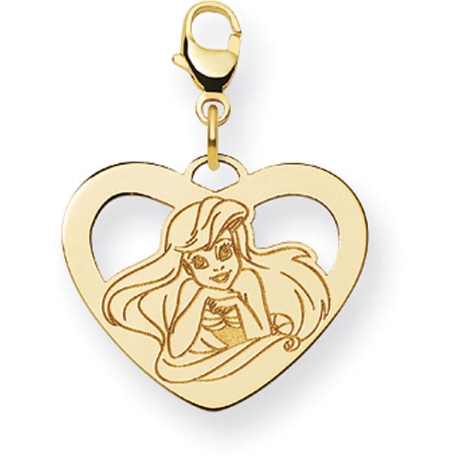 Disney Goldplated Ariel Heart Charm  