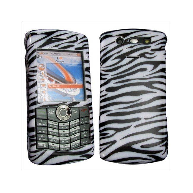 Snap on Case for Blackberry Pearl 8130, Zebra  
