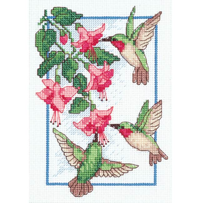 Hummingbirds and Fuchsia Counted Cross Stitch Kit  