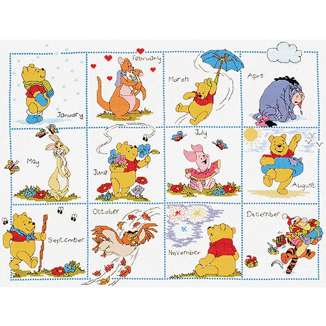 Pooh and Friends Calendar Cross Stitch Kit  