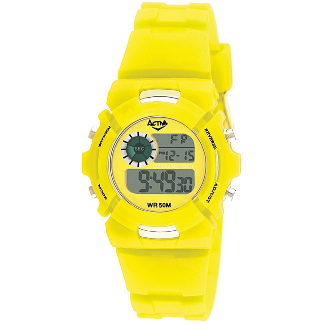 Activa by Invicta Midsize Mens Digital Yellow Watch