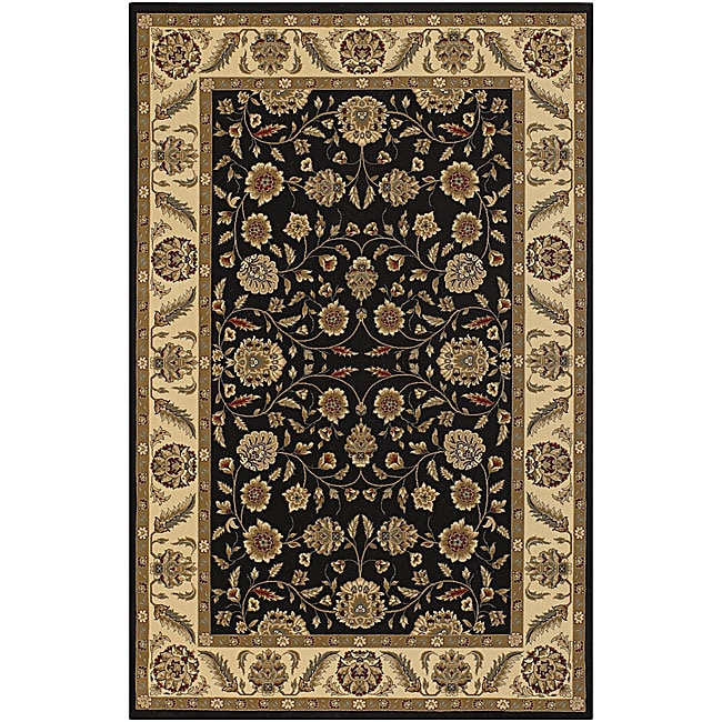 Traditional Black Lela Collection Rug (92 x 126)