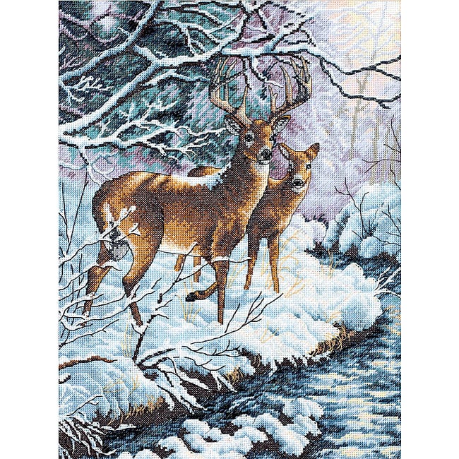 Shop Gold Collection Creekside Deer Cross Stitch Kit - Free Shipping On