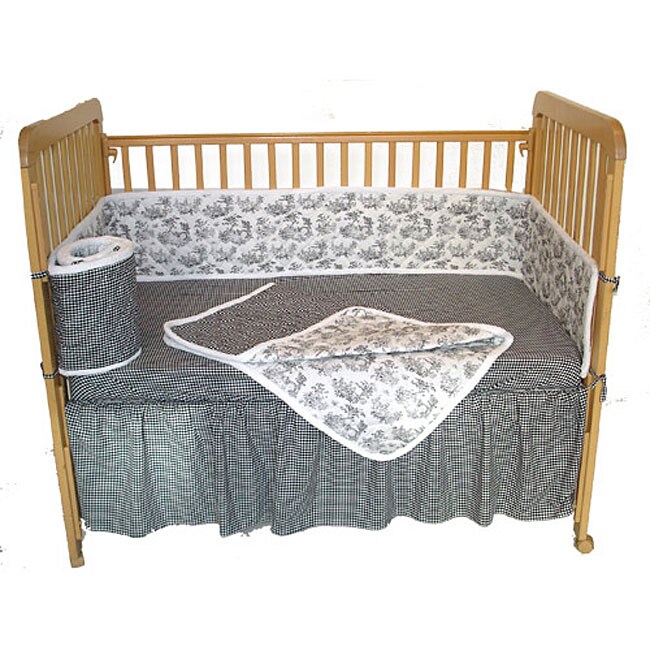 Tadpoles Black Toile 4piece Crib Bedding Set Free Shipping Today