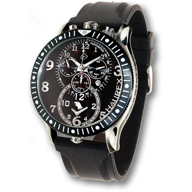 Haurex Italy Raptor Mens Dual Time Black Watch  