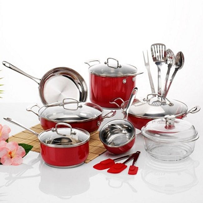 16 Piece Stainless Steel Cookware Set, Kitchen Removable Handle Stackable  Pots and Pans Set - Bed Bath & Beyond - 37508868