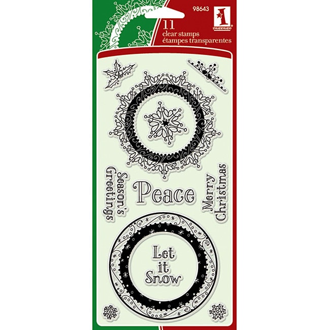 Inkadinkado Clear Holiday Doodle Frames Stamp Set  