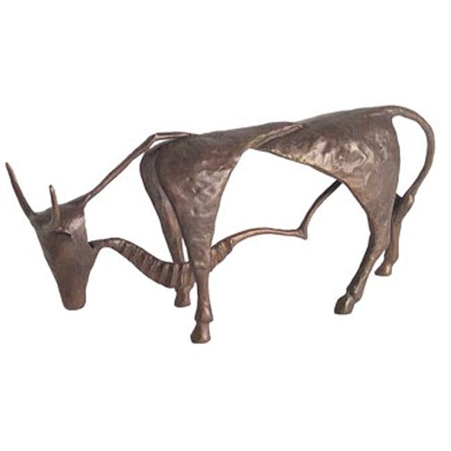 Cast Bronze Bull Sculpture