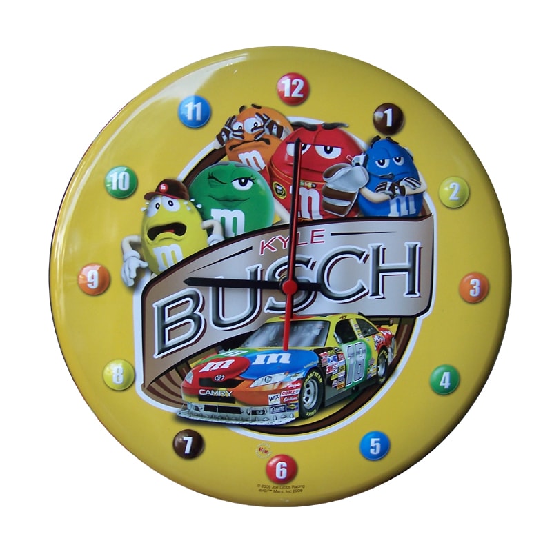 Kyle Busch Nostalgic Tin Clock  