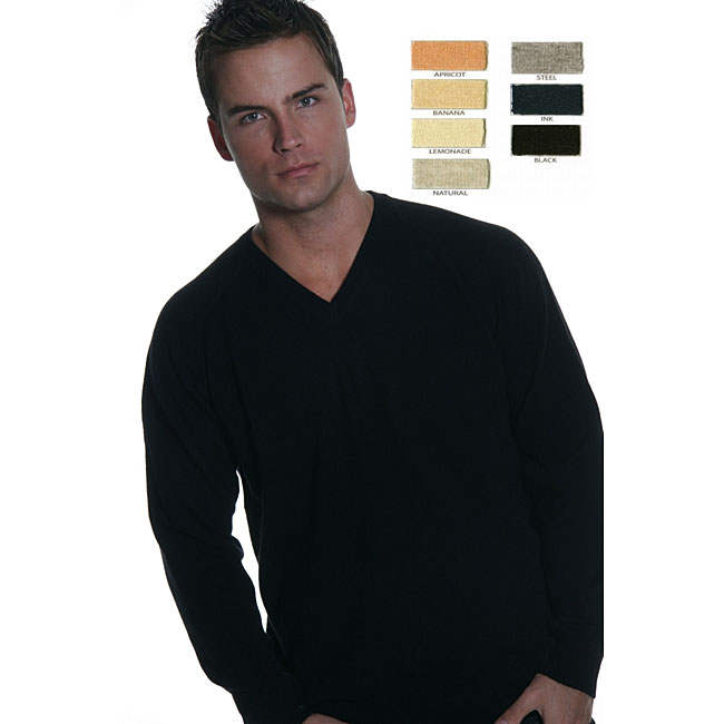 Oggi Moda Mens Cashmere V neck Sweater  