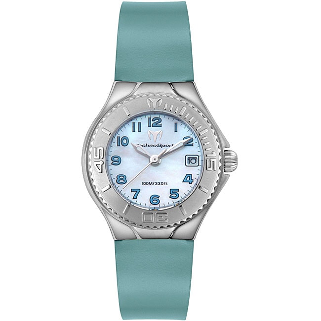 TechnoMarine Womens Aqua Leather Strap Watch   Shopping