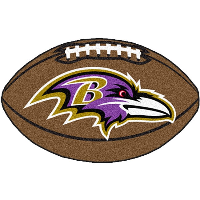 Baltimore Ravens Football Mat (22 In. X 35 In.)