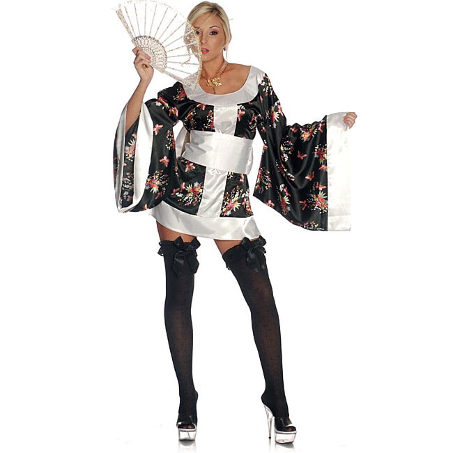 Geisha Kimono Womens 3 piece Halloween Costume  