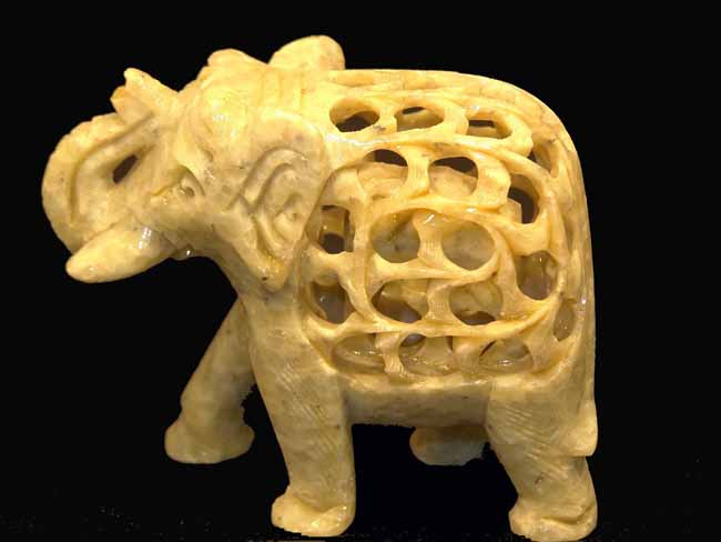 Elephant Fertility Soapstone Carving (India)  