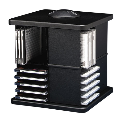 CD/DVD Spinner Storage Rack, 80 Capacity, Charcoal Free Shipping On