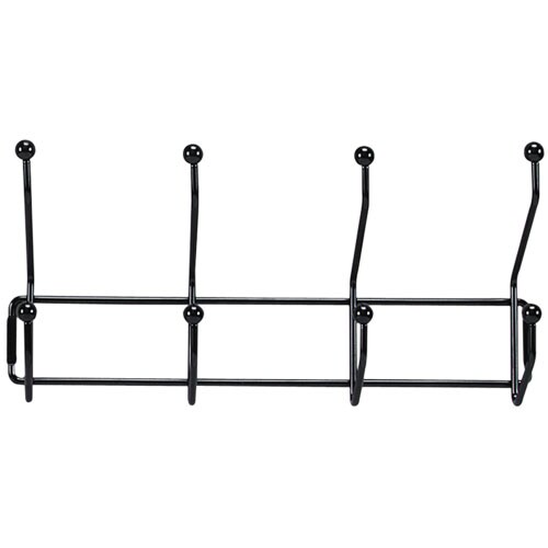 Wall Mounted Black 4 Hook Coat Rack (Each) - Overstock Shopping - The ...