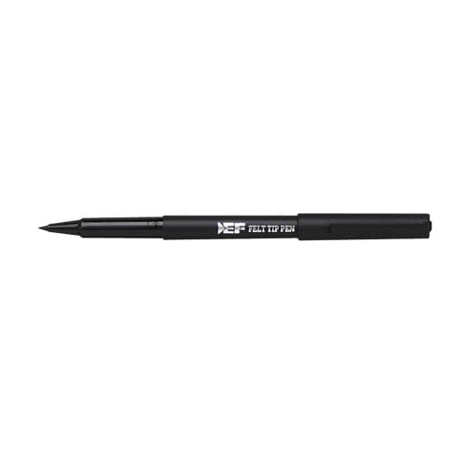 Classic Felt Pens, Black, Fiber Tip -Set of 12 | Arteza