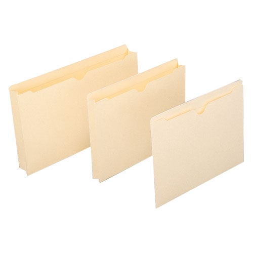 File Pockets,Flat Exp,Letter, Manila (Box of 100) Expanding Files