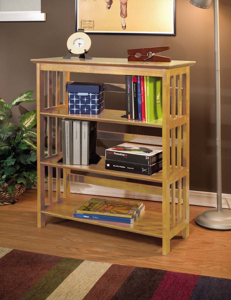 Missionstyle 4tier Rubberwood Bookcase Bed Bath & Beyond 1079756