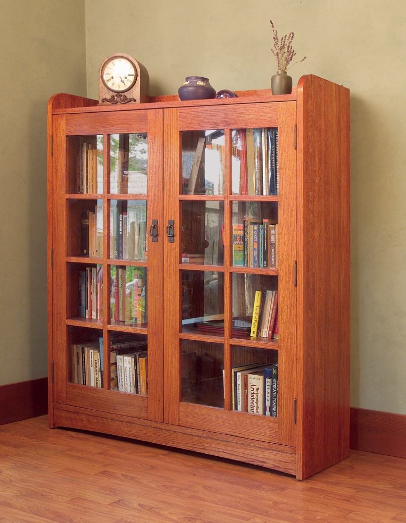 Mission Solid Oak Double Door Bookcase 2440919