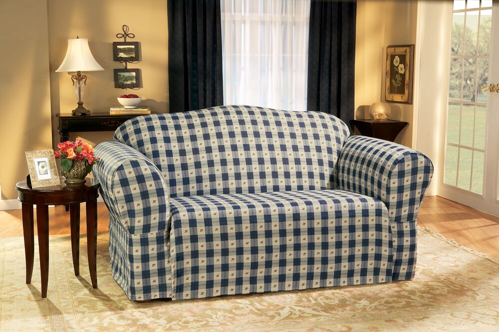 Brighton Check Washable Sofa Slipcover Bed Bath & Beyond 2505415