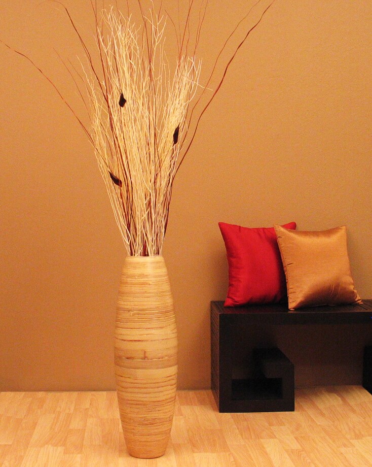 Cylinder Floor Vase & Floral Arrangement Bed Bath & Beyond 2529270