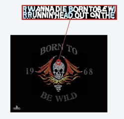 Born to be Wild   Poster made from lyrics  