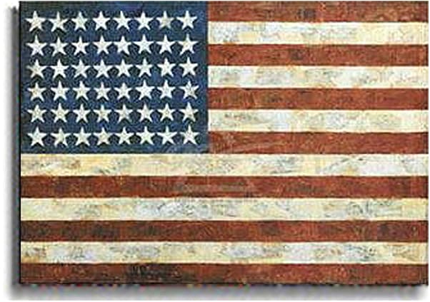 ジャスパー　ジョンズ Jasper Johns 'Flag, 1954' Stretched Canvas - Bed Bath
