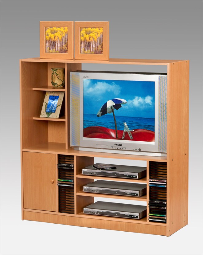 Beech Space Saver Entertainment Center Bed Bath & Beyond 2918697