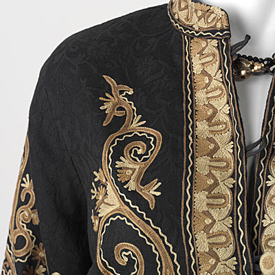 plus size embroidered coat