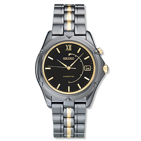 seiko kinetic two tone