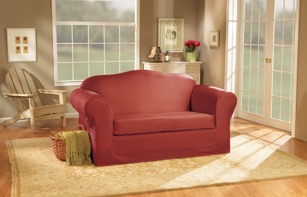 Sure Fit Cotton Classic Twopiece Sofa Slipcover Bed Bath & Beyond