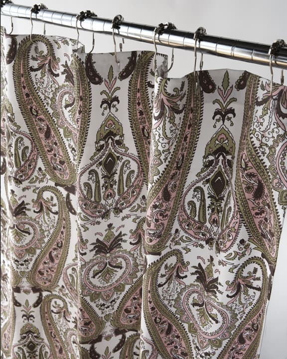 Moroccan Diva Paisley Canvas Shower Curtain Overstock 3016559
