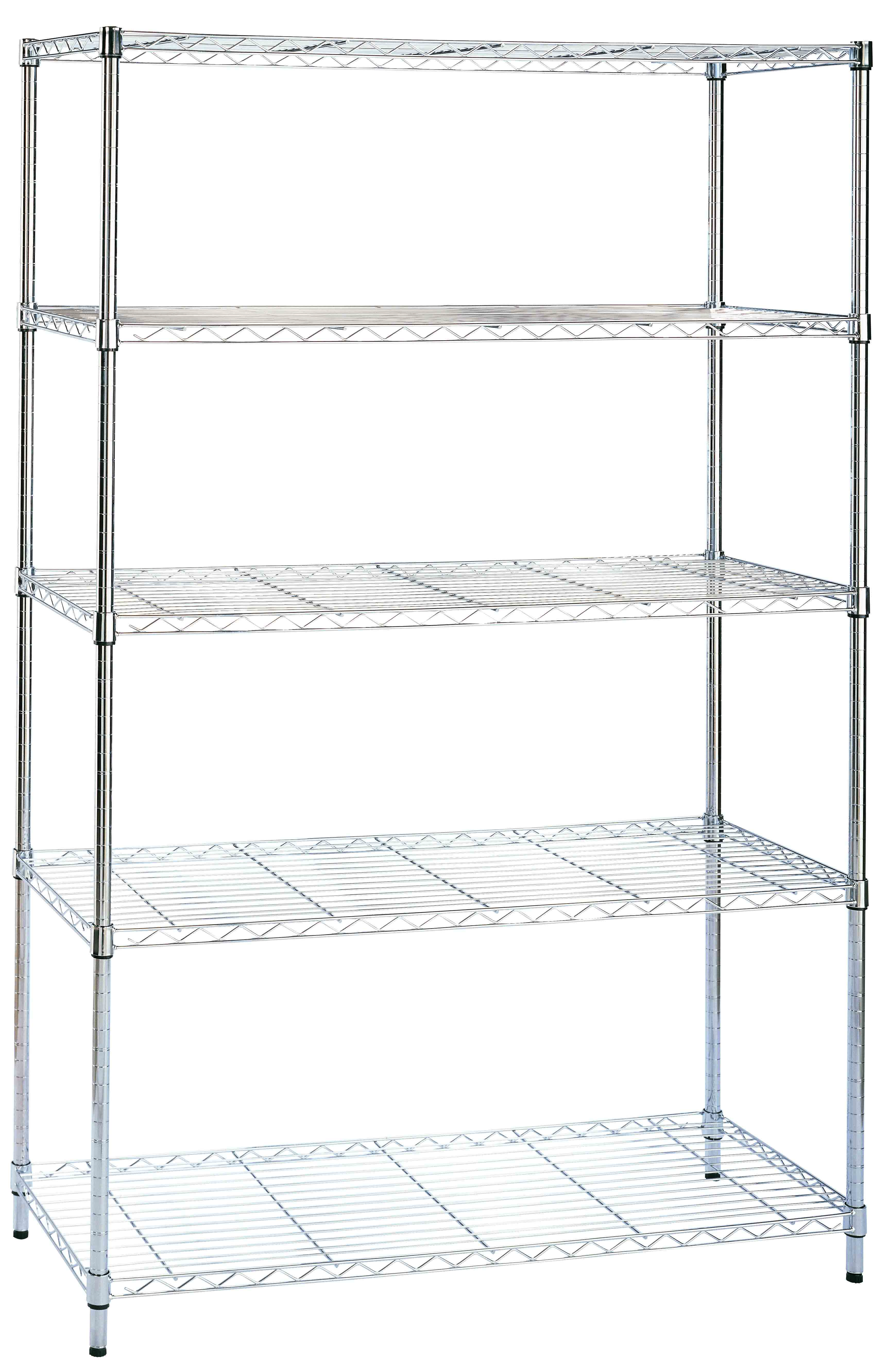Commercial Chrome Wire Shelving Kit Bed Bath & Beyond 3082647