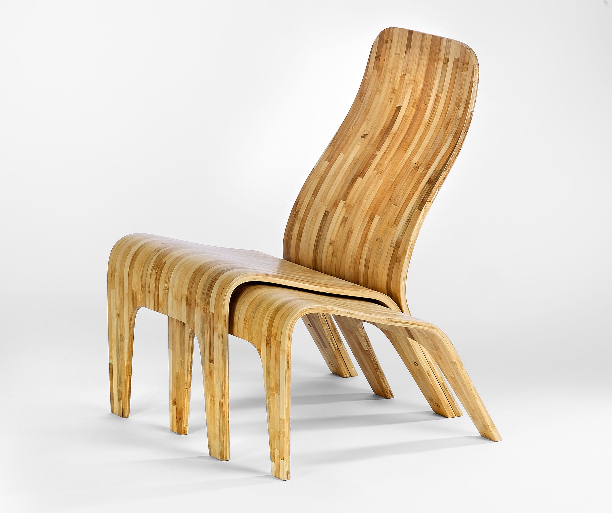 Tre Bamboo Lounge Chair and Ottoman Bed Bath & Beyond 3099250