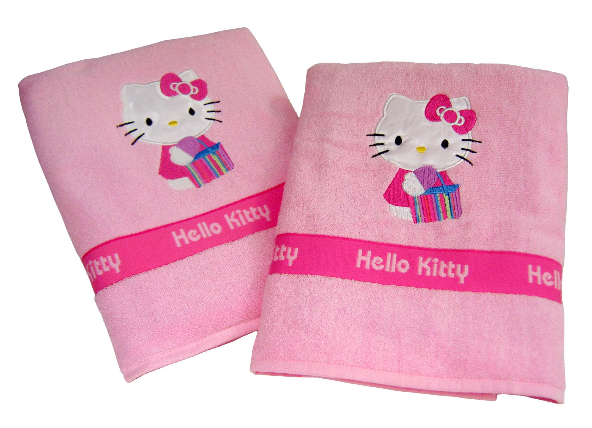 Hello kitty Lovely Towel set】Brand NEW 2pcs 31.5X15.7 100% cotton bath shower 