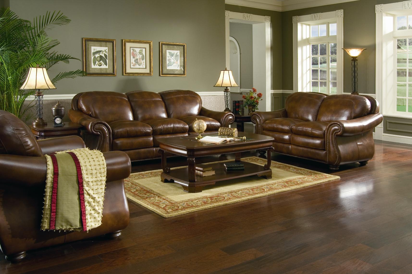 Hanover Leather Sofa and Loveseat - Overstock - 3169014