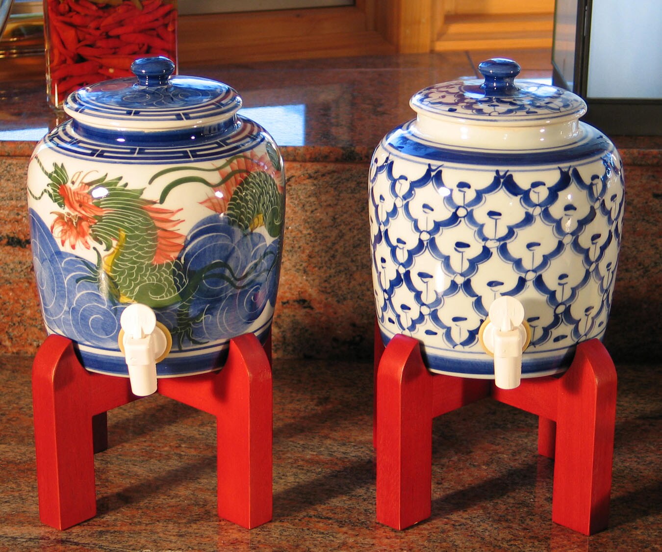 Handpainted Ceramic Drink Dispenser Bed Bath & Beyond 1477455