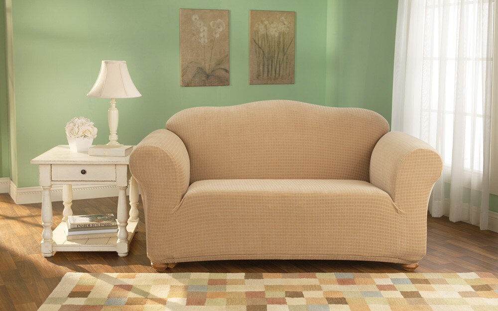 Stretch Grid Sofa Slipcover Bed Bath & Beyond 3248509