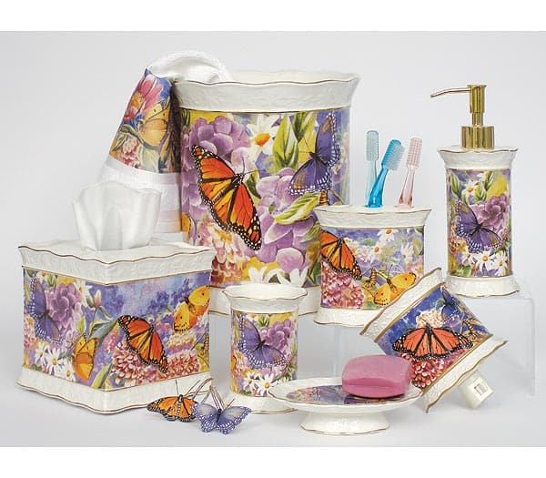 butterfly bathroom sets